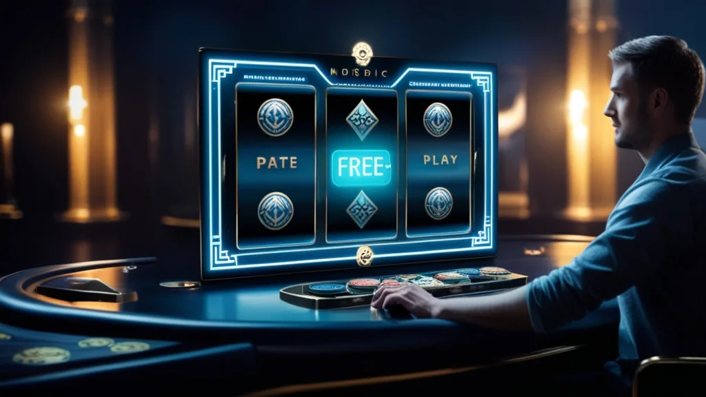 Gratis-Demo eines nordisch gestalteten Slots mit sichtbaren Symbolen und Bonusanzeigen